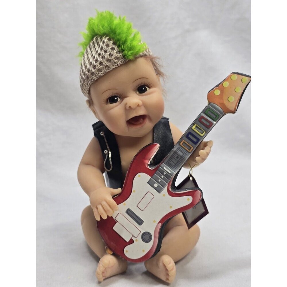 Ashton Drake I WAS BORN TO ROCK DUDE Little Baby Doll by Sherry Rawn- FLAWED